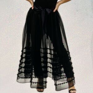 Randi & Will Collection Antoinette Black Open Seam Skirt